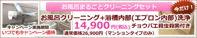 お風呂丸ごとクリーニングセット14900円