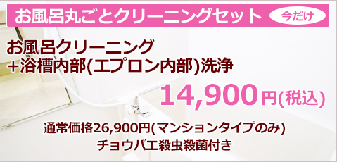 お風呂丸ごとクリーニングセット14900円