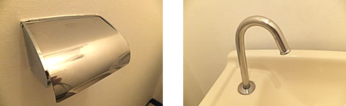 トイレペーパーホルダー、水栓金具クリーニング